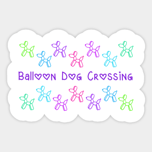 Balloon Dog Crossing Sticker